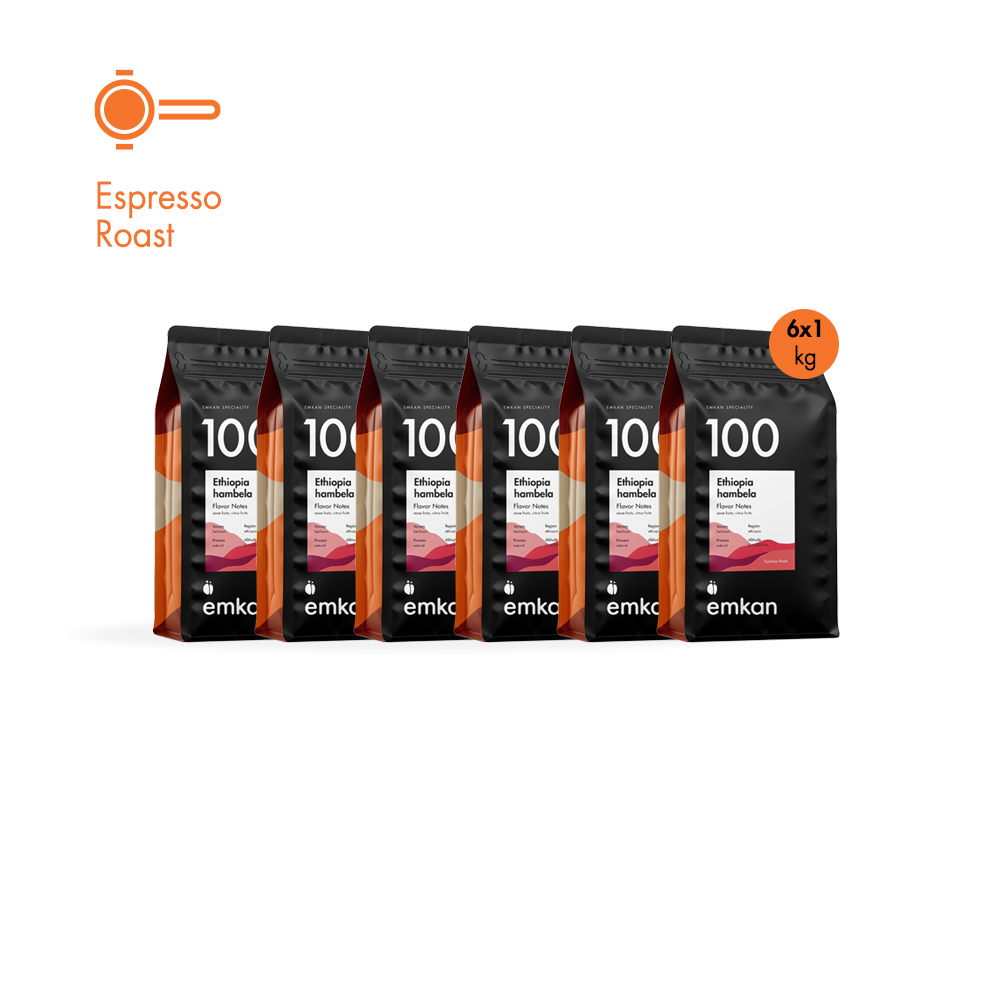 قهوه امکان اتیوپی هامبلا - 6 بسته 1 کیلویی